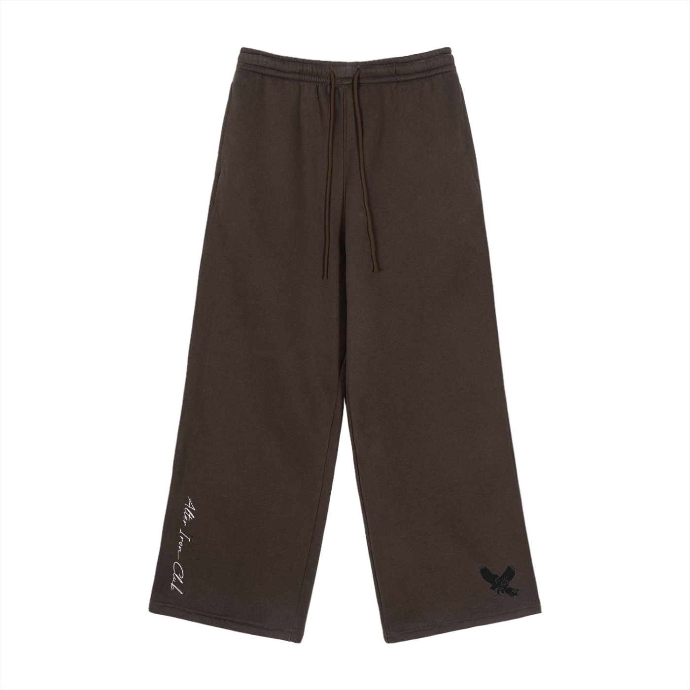Fleece Drawstring Straight-Leg Sweatpants