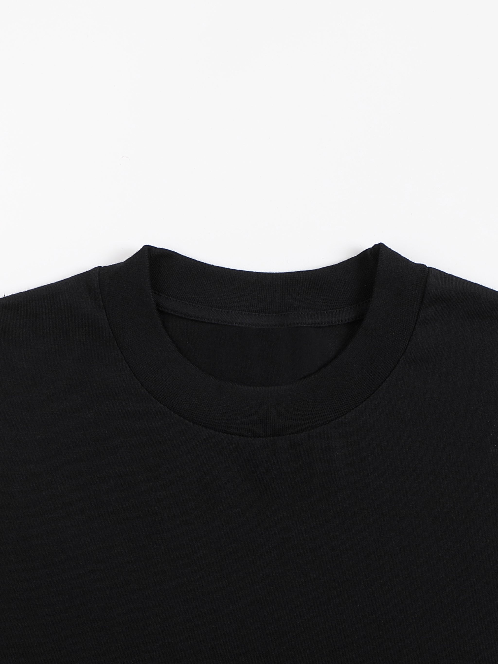 Crew Neck Drop Shoulder Long Sleeve Shirt